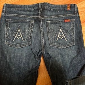 7 for All Mankind A’s Pocket low rise boot cut jeans.